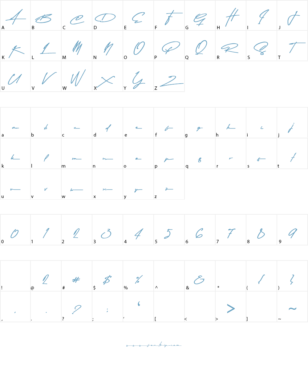 Asem Kandis Font Character